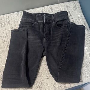 American next level stretch, high-rise Charcoal Denim Jeans